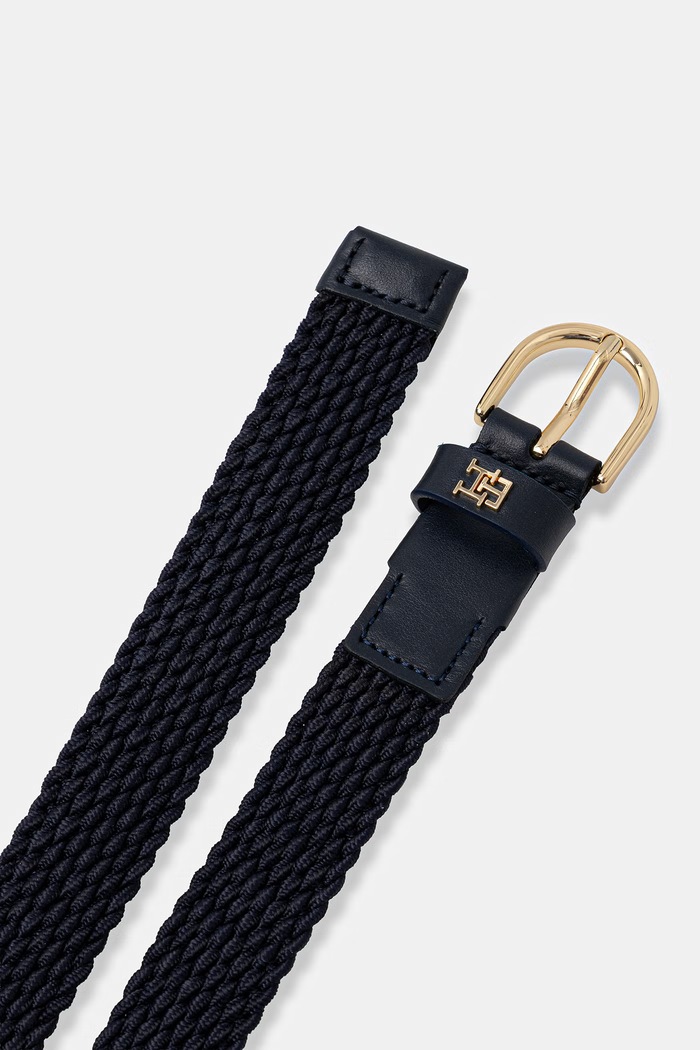 Tommy Hilfiger pletený opasok dámsky AW0AW17973 tmavomodrá SS26
