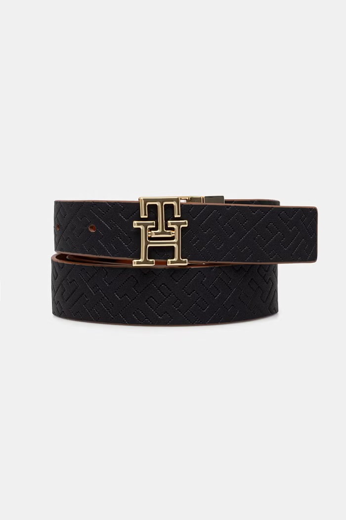 Tommy Hilfiger obojstranný opasok dámsky kožený AW0AW18019 hnedá SS26