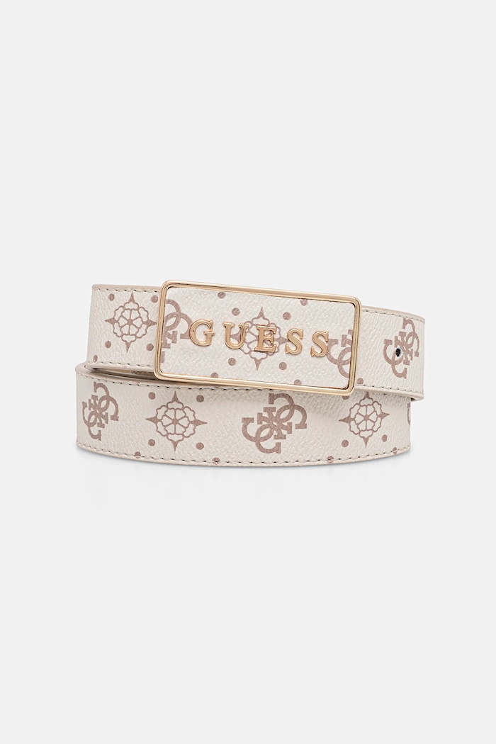 Pásek Guess SILIA imitace kůže béžová BW9307.P5430