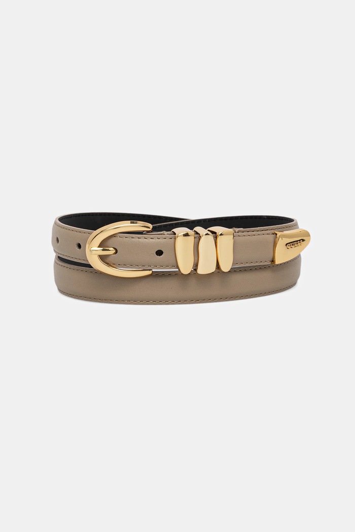 Opasok Guess usňová koža béžová BW9280.P5420