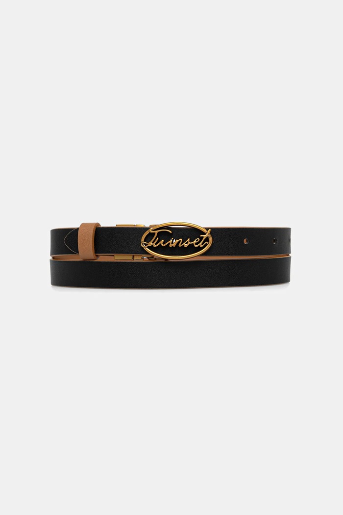 Twinset curea cu două fețe 252TA403A negru AW25