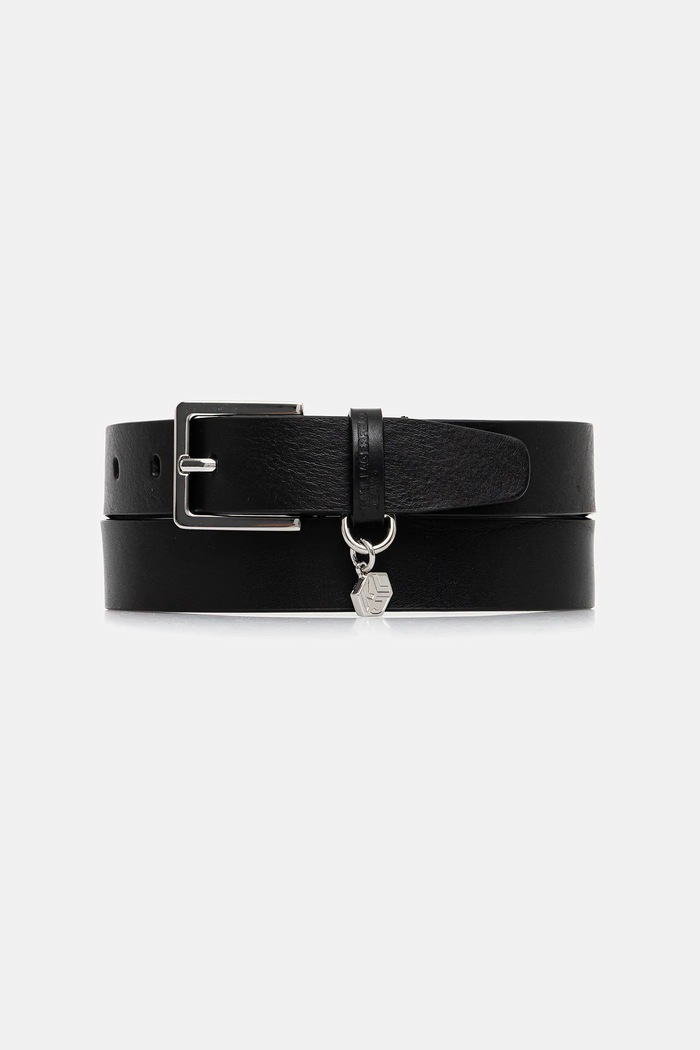 Karl Lagerfeld Jeans curea de piele negru A4W33097