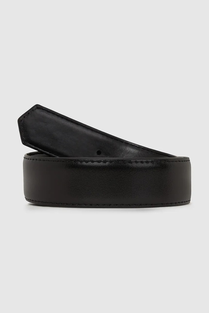 Karl Lagerfeld curea de piele cu două fețe K/AUTOGRAPH A4W33022 negru AW25