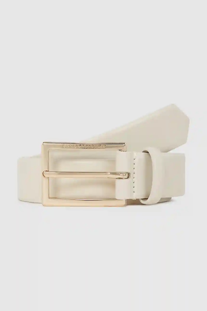 Кожен колан Karl Lagerfeld бежов A4W33132
