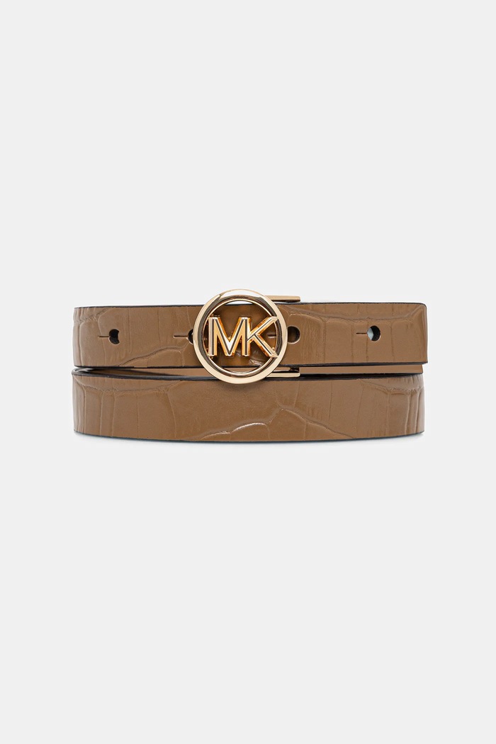 Pásek MICHAEL Michael Kors imitace kůže hnědá 29MKWB528984