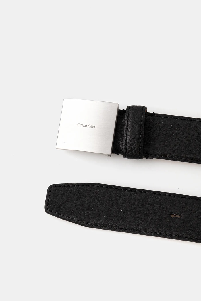 Kožený opasok Calvin Klein LV04D7013G čierna AW25