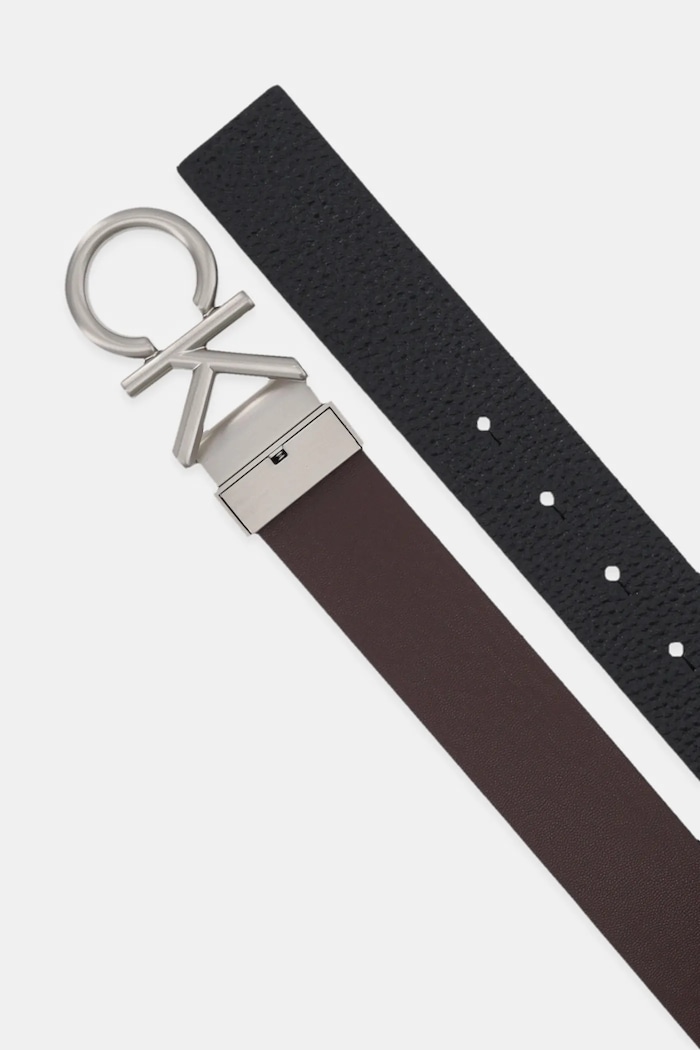 Dvostrani kožni remen Calvin Klein LV04D7034G smeđa AW25