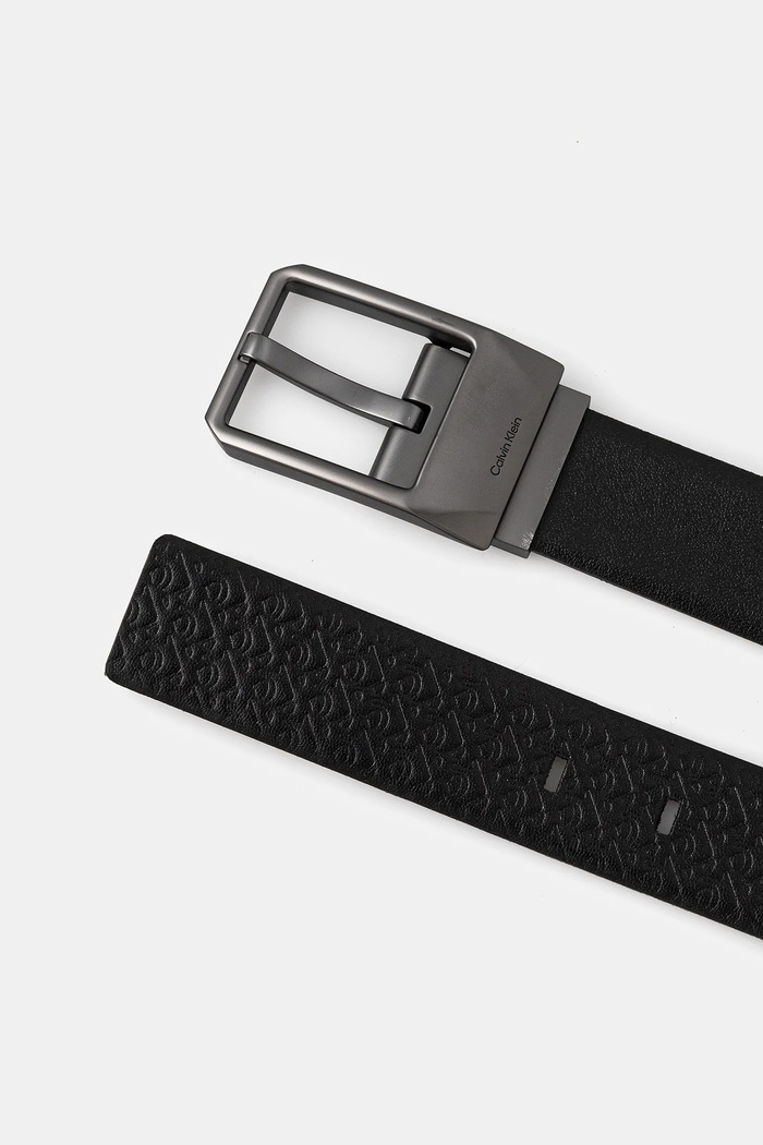 Calvin Klein pasek skórzany dwustronny LV04D7011G czarny AW25