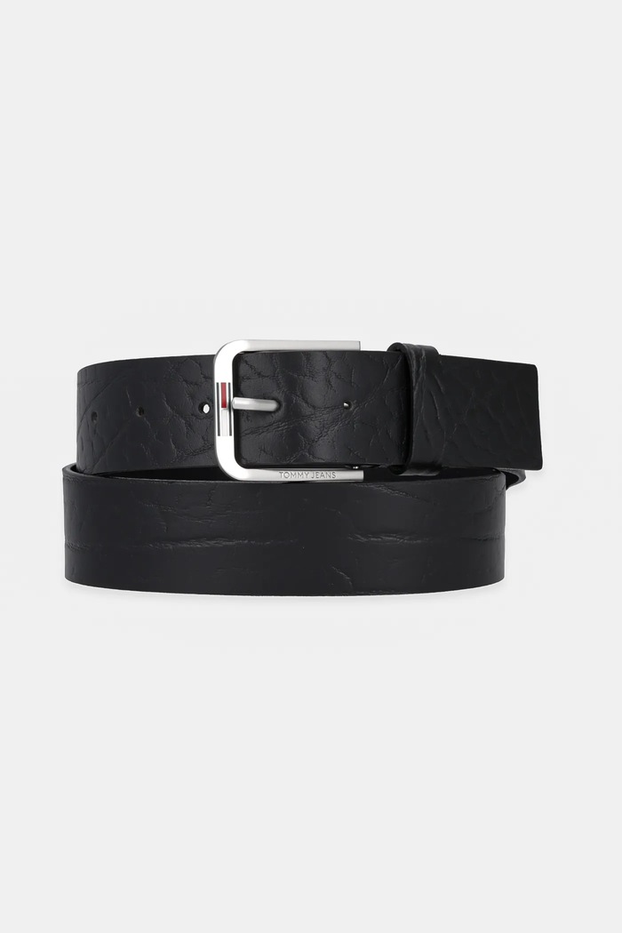 Kožni remen Tommy Jeans crna AM0AM13413