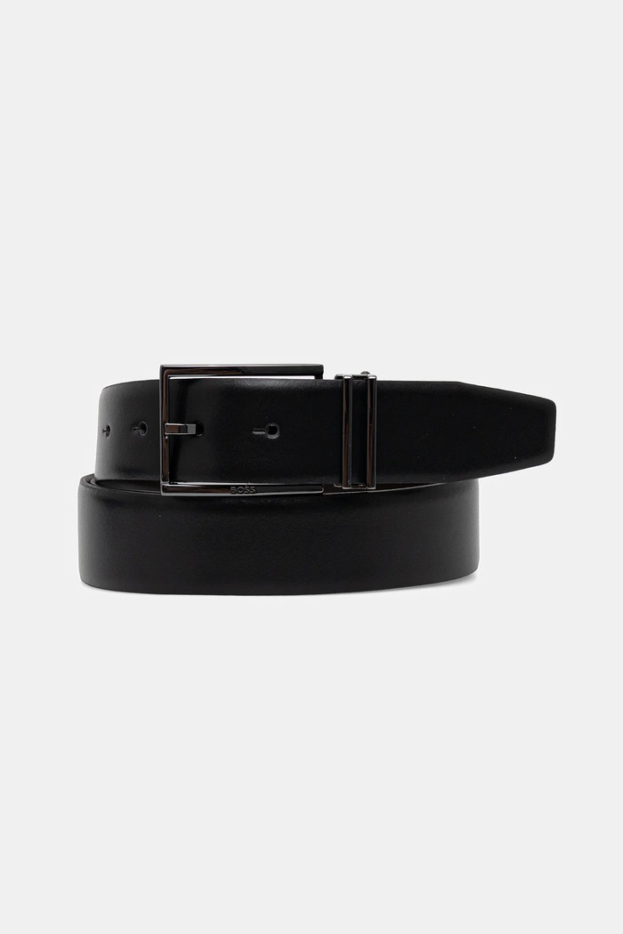 Kožený opasok BOSS Gomero_Gb35_pp 50537099 čierna AW25
