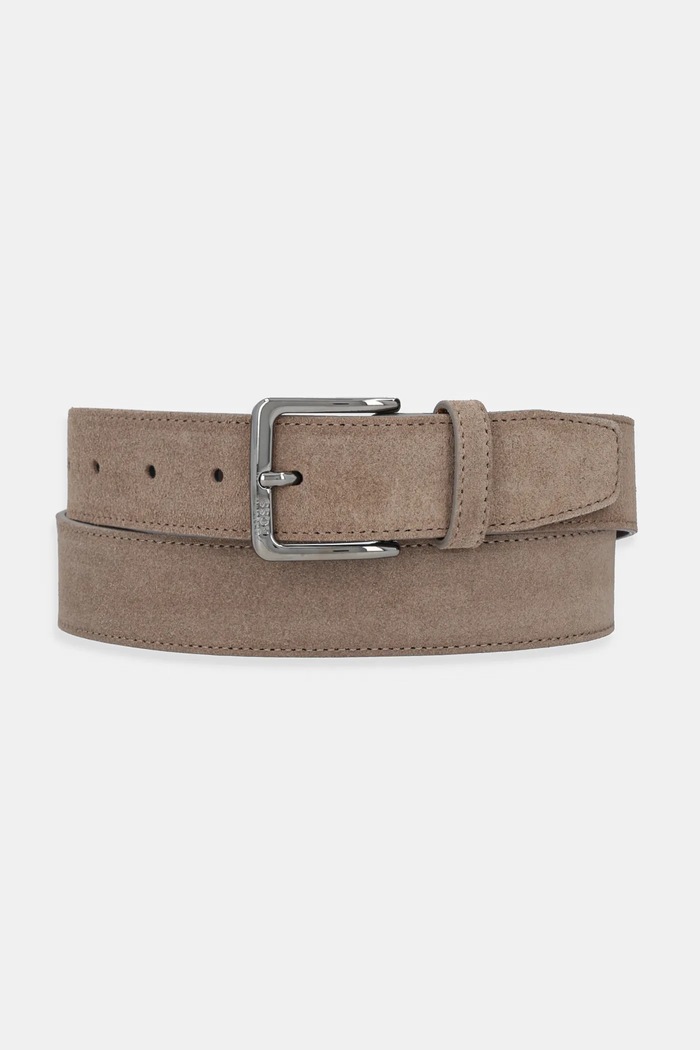 BOSS pasek skórzany Ronnie-Sd-St_Sz35 brązowy 50537177