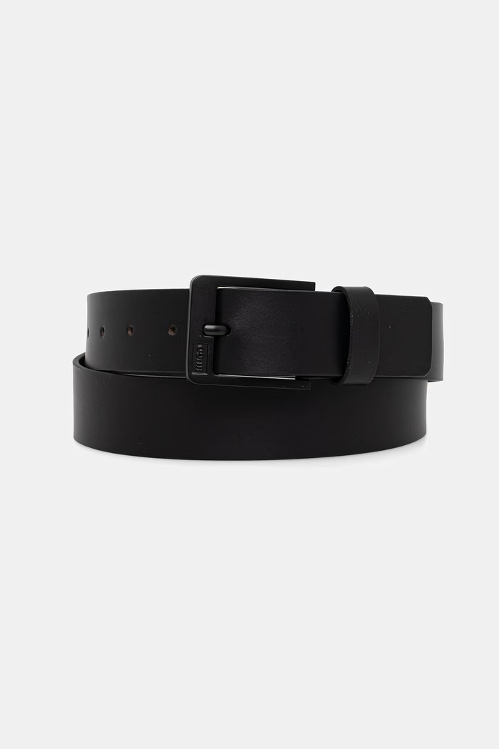 HUGO ζώνη ανδρική δερμάτινη Grover_Sz35 μαύρο 50548366