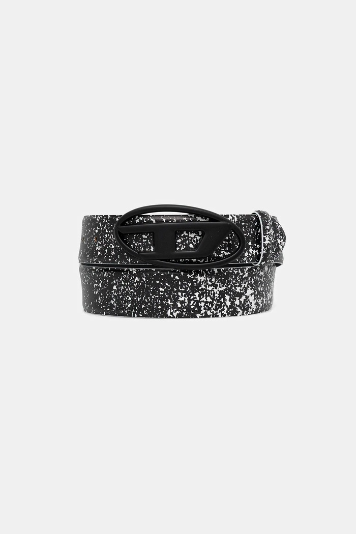 Diesel curea de piele OVAL D LOGO B-1DR Gift Box negru X10133.P8236