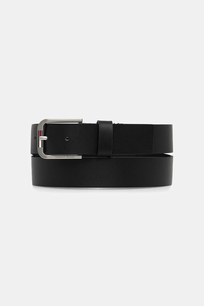 Tommy Jeans curea de piele negru AM0AM13686