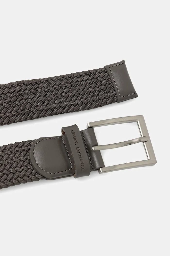 Armani Exchange curea împletită pentru bărbați 951369.3R863. gri SS26