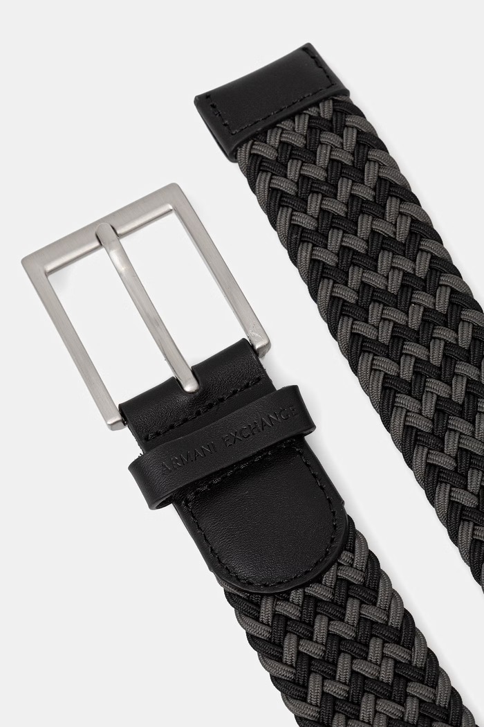 Armani Exchange pletený pásek pánský černá 951369.3R863.