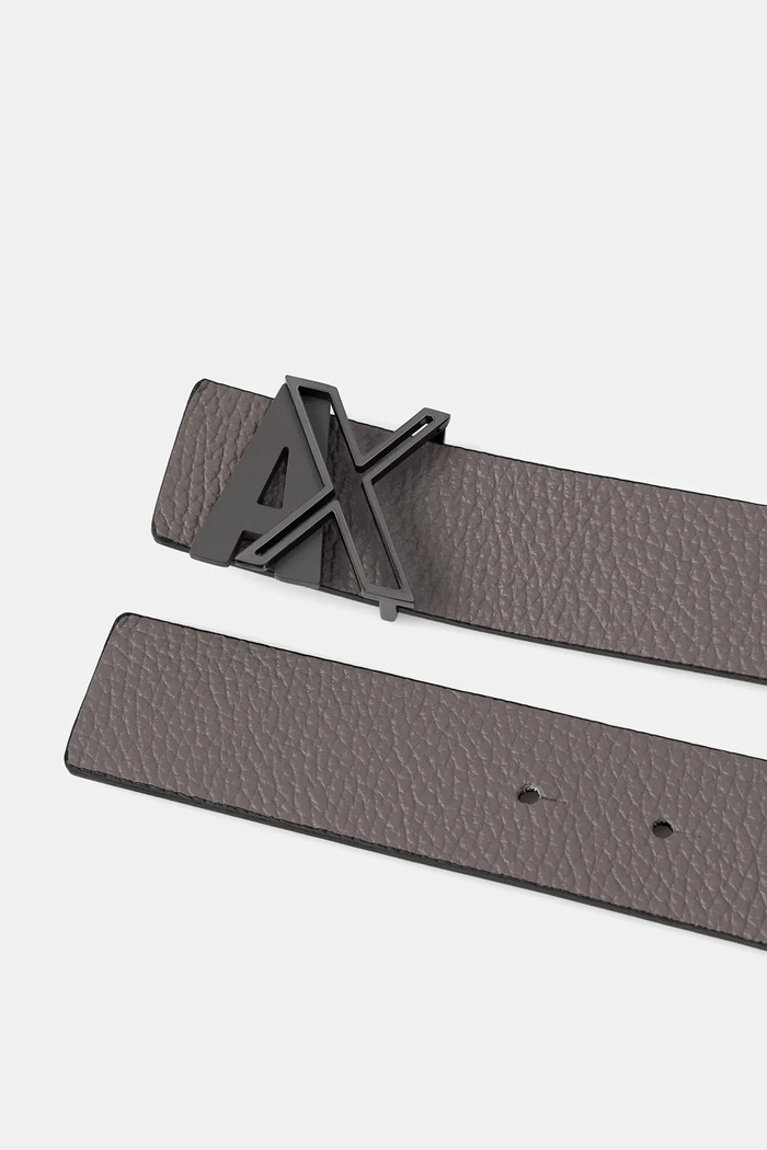 Kožený opasok Armani Exchange XM001740.AF17988 sivá AW25