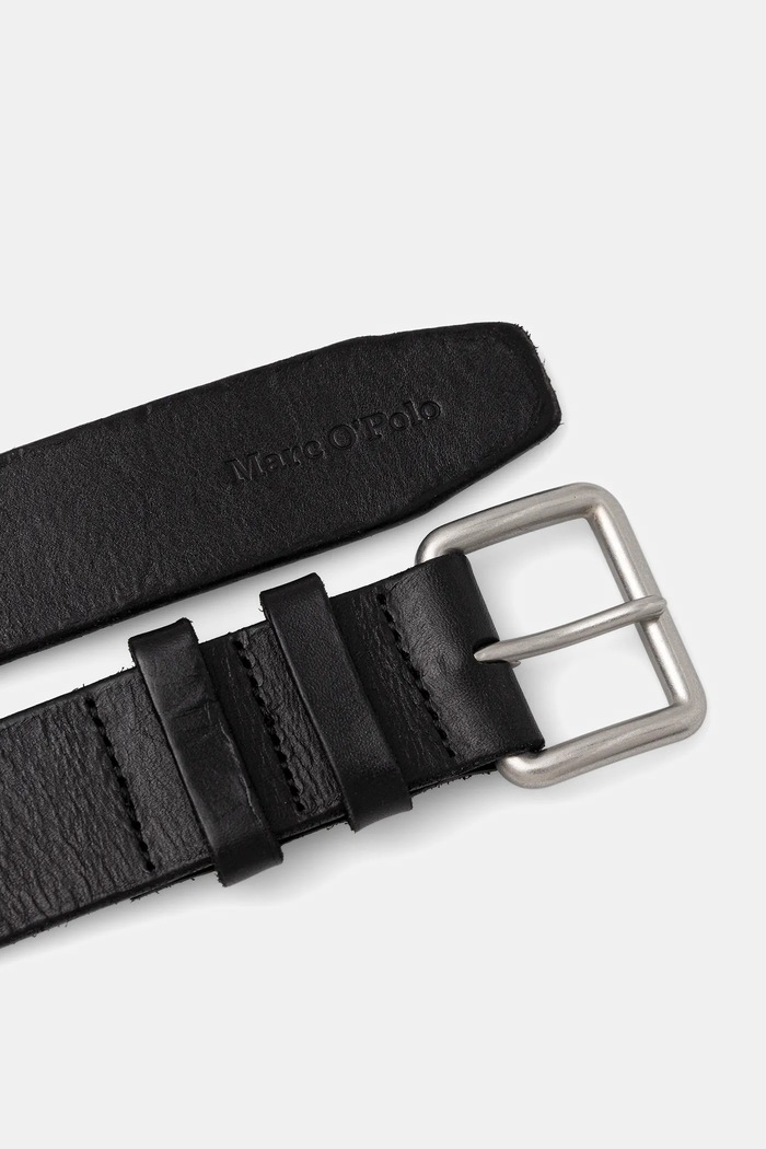 Marc O'Polo Kožený pásek Marc O'Polo 50827749501103 černá AW25