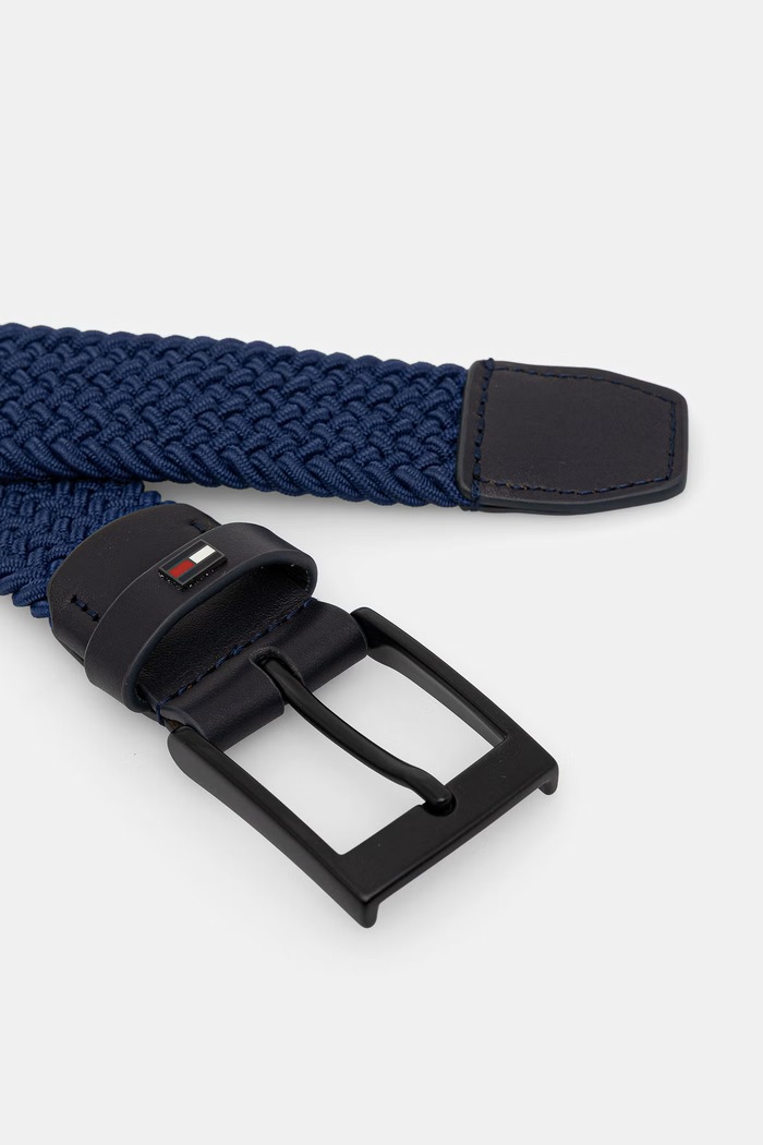 Tommy Hilfiger pletený pásek pánský pletený AM0AM13824 námořnická modř SS26