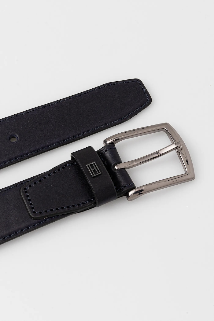 Tommy Hilfiger pas moški usnjeni AM0AM13767 mornarsko modra AW25