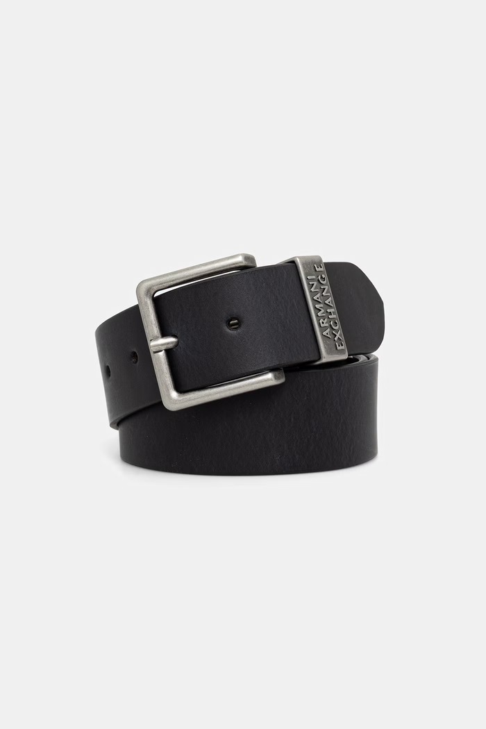 Armani Exchange колан мъжки от кожа черен 951186.CC528