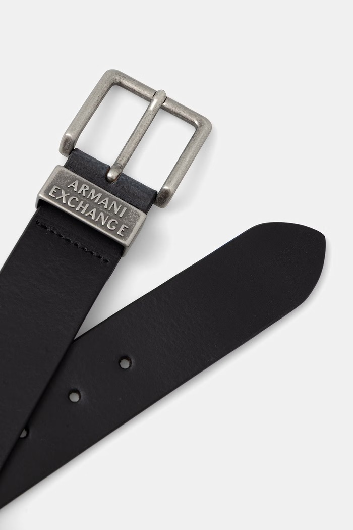 Armani Exchange колан мъжки от кожа 951186.CC528 черен SS26