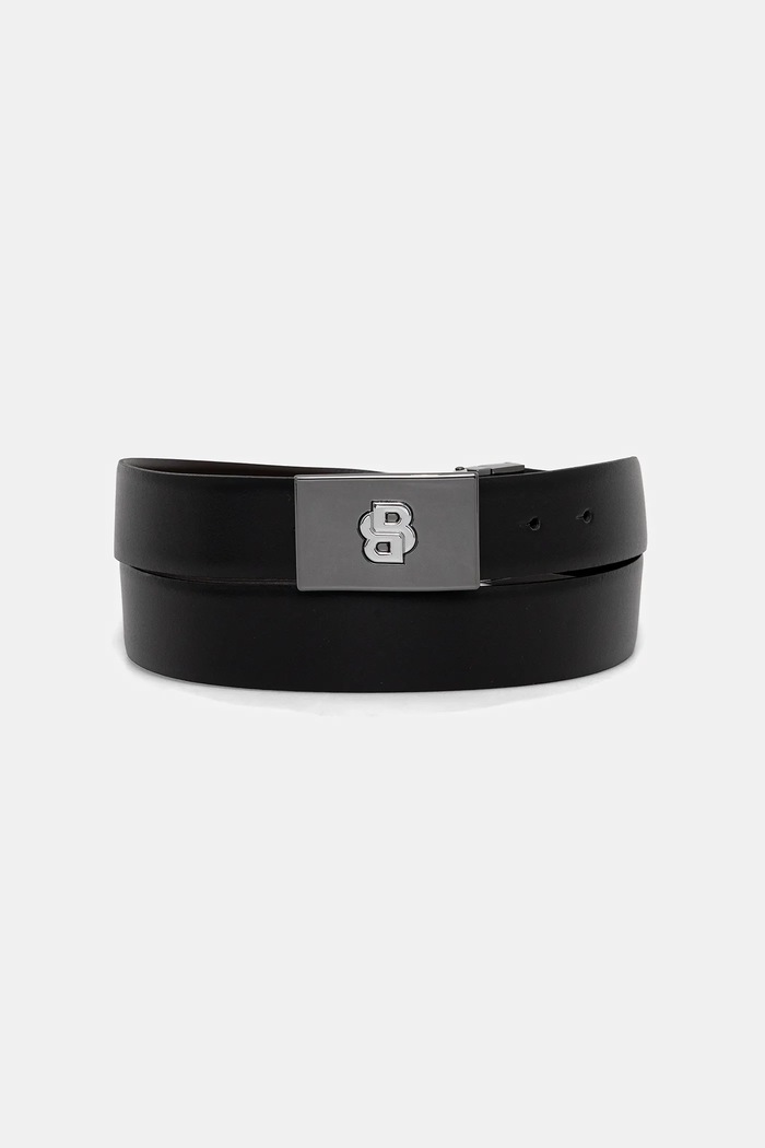BOSS curea de piele cu două fețe B_Icon_Plq_Gb35_pp negru 50553335