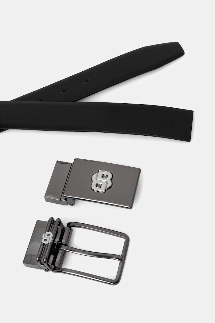 Accesorii BOSS curea de piele cu două fețe B_Icon_Plq_Gb35_pp 50553335 negru