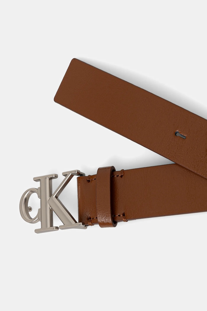 Kožený opasok Calvin Klein LV04D7016G hnedá NC25