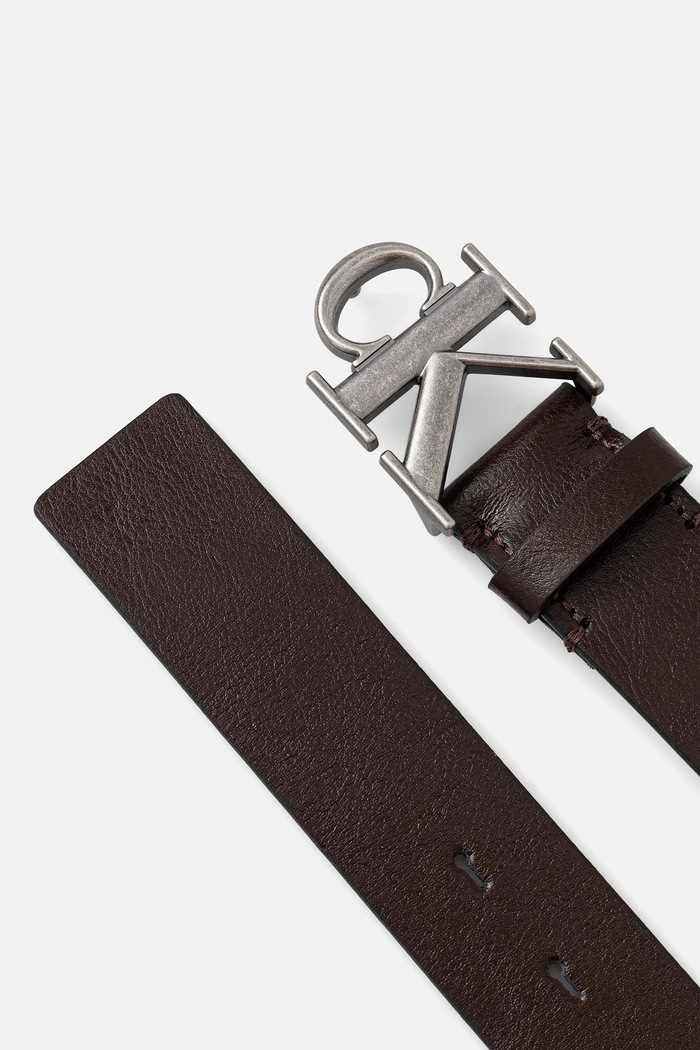 Kožený opasok Calvin Klein LV04D7016G hnedá NC25