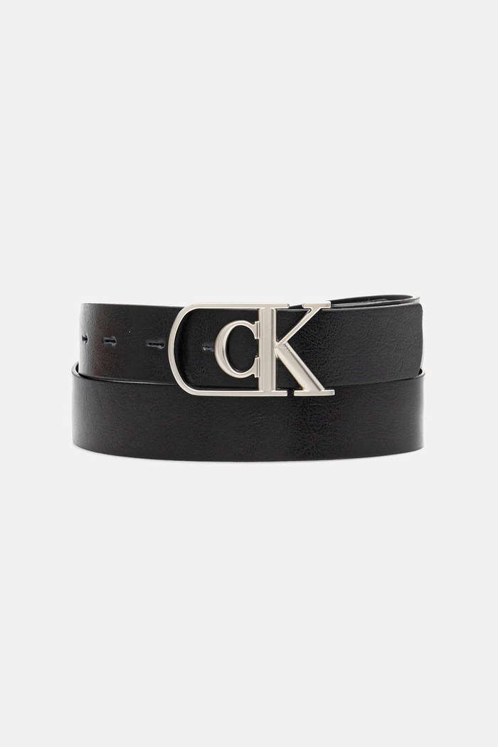 Calvin Klein curea pentru femei din piele Gift Box negru LV04D7020G
