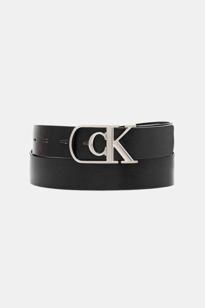 Calvin Klein curea pentru femei din piele Gift Box negru LV04D7020G