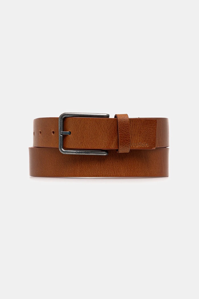 Kožený opasok Calvin Klein hnedá LV04D7047G