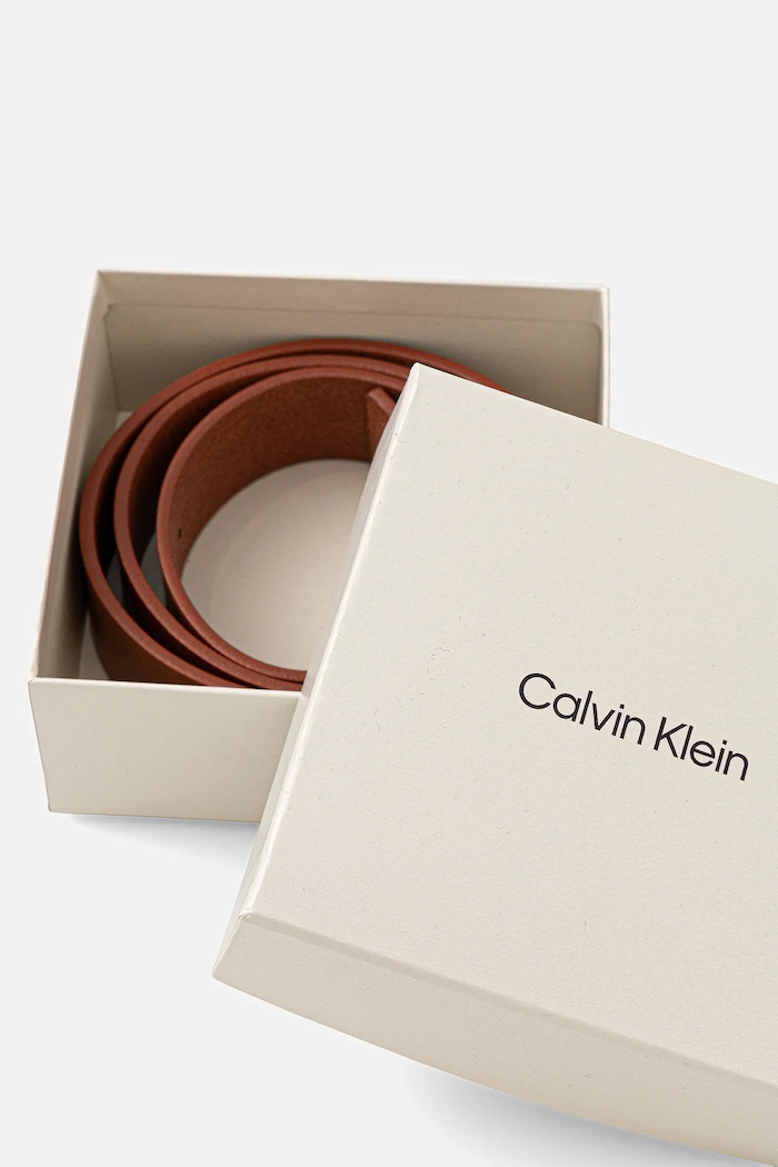 Doplnky Kožený opasok Calvin Klein LV04D7047G hnedá