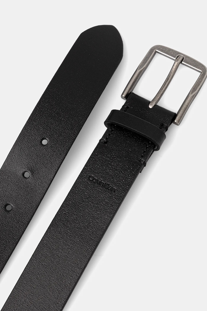 Kožený opasok Calvin Klein LV04D7055G čierna AW25