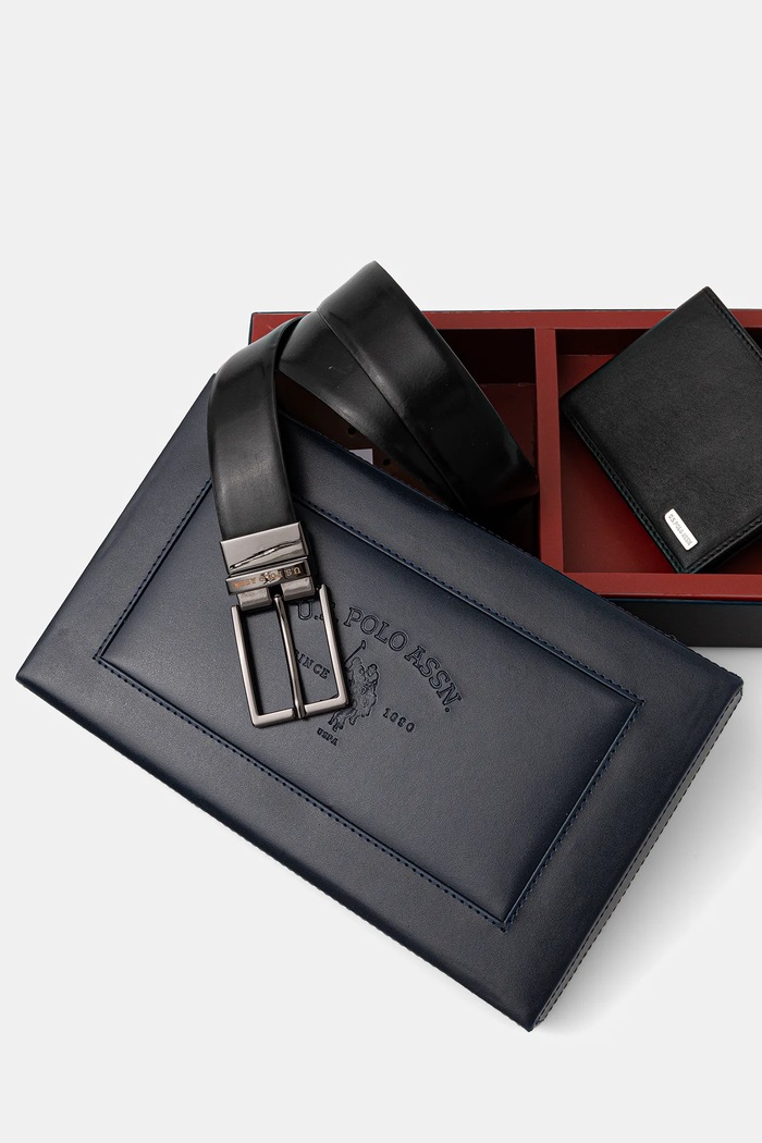 U.S. Polo Assn. Peněženka a kožený pásek U.S. Polo Assn. Lawrence WIU6L2681MHA