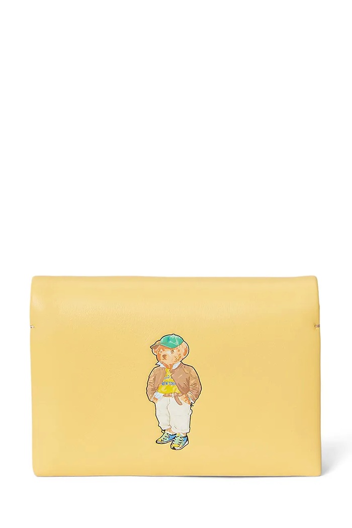 Polo Ralph Lauren portfel skórzany skóra licowa żółty 427971201