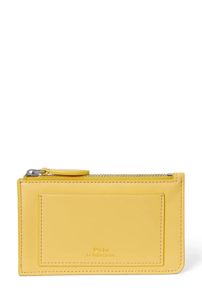 Кожен портфейл Polo Ralph Lauren 427973075 жълт AW25
