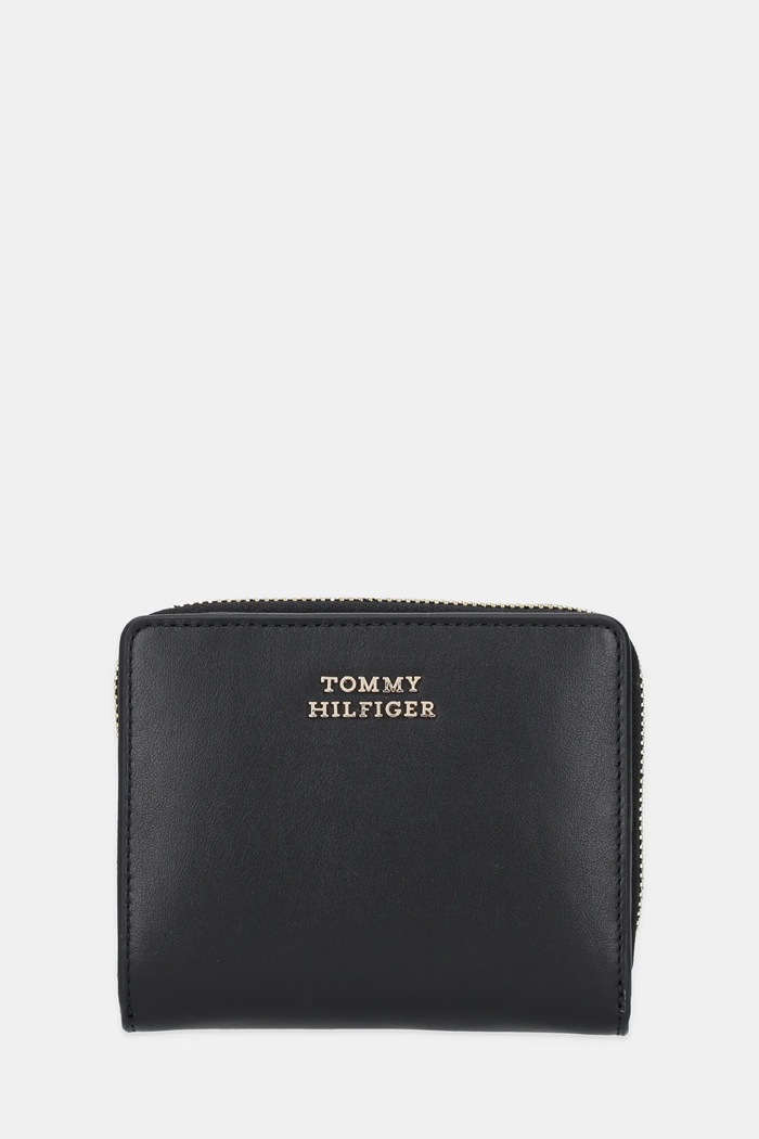 Δερμάτινο πορτοφόλι Tommy Hilfiger λείο δέρμα μαύρο AW0AW17499