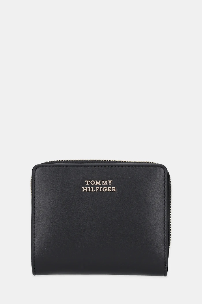 Δερμάτινο πορτοφόλι Tommy Hilfiger λείο δέρμα μαύρο AW0AW17499