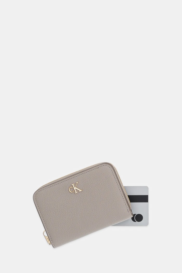 Αξεσουάρ Calvin Klein Δερμάτινο πορτοφόλι Calvin Klein LV04F1064G μπεζ