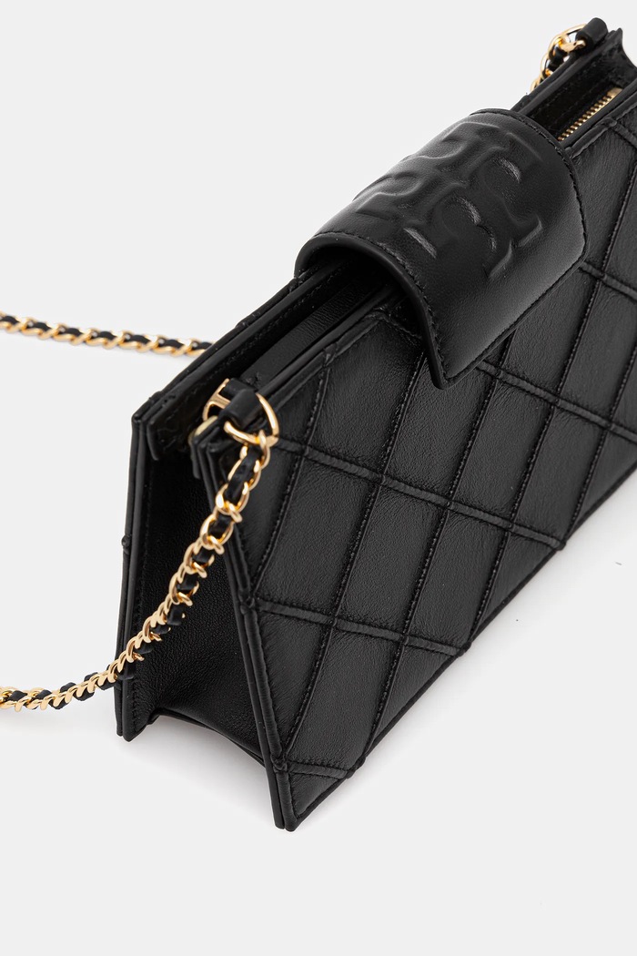 Kožená kabelka Tory Burch Fleming čierna 167250.001