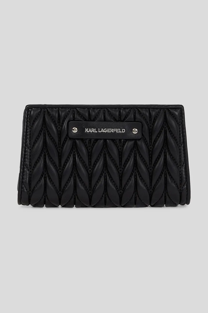 Peňaženka Karl Lagerfeld K/WEAVE jednofarebný čierna A3W32037