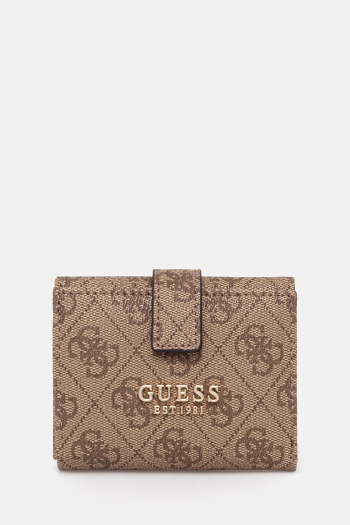 Πορτοφόλι Guess LAUREL απομίμηση λείου δέρματος μπεζ SWSG74.59138