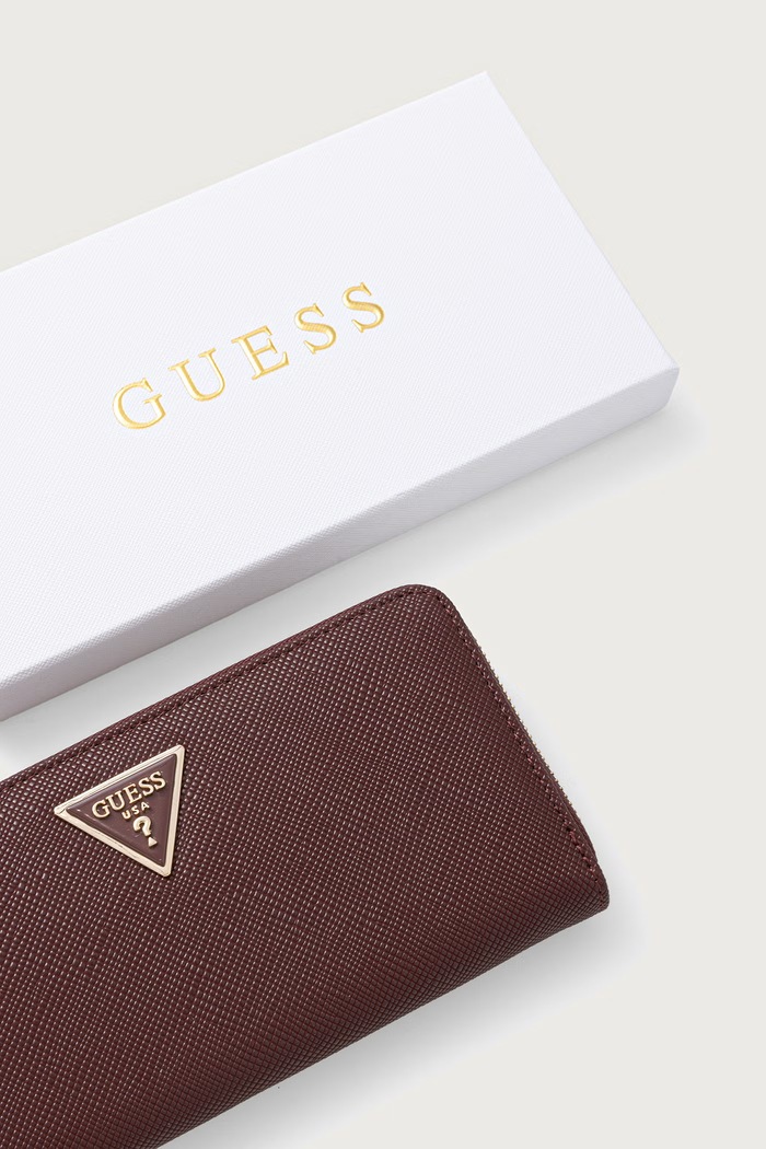 Guess portfel damski LAUREL bordowy SWZG74.59146