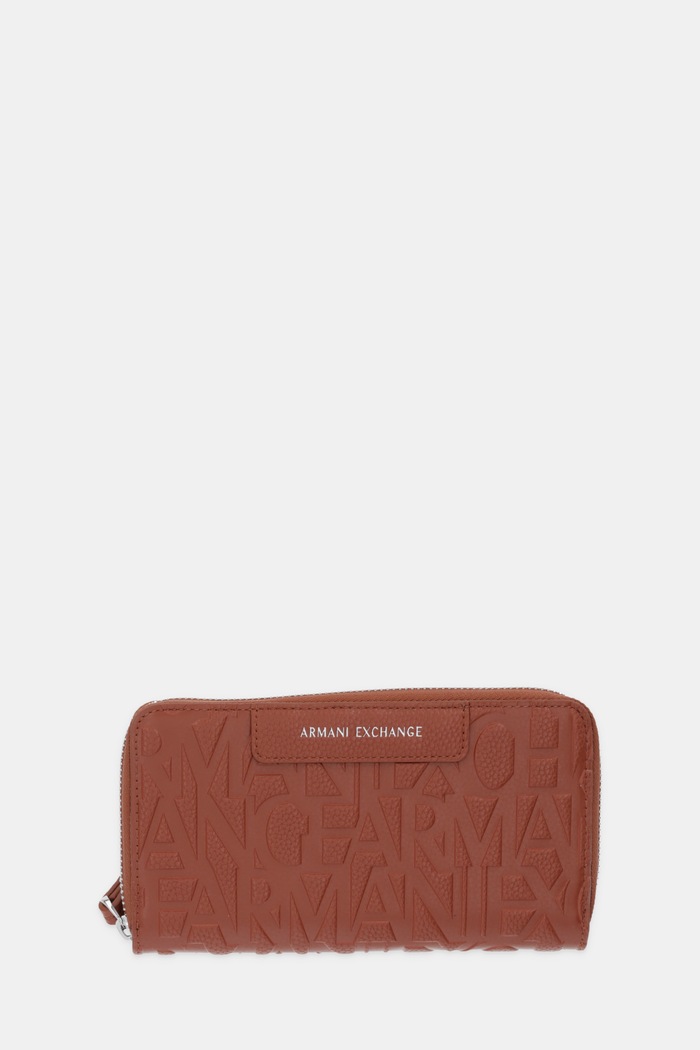 Armani Exchange portofel imitatie de piele portocaliu XW001606.AF15774