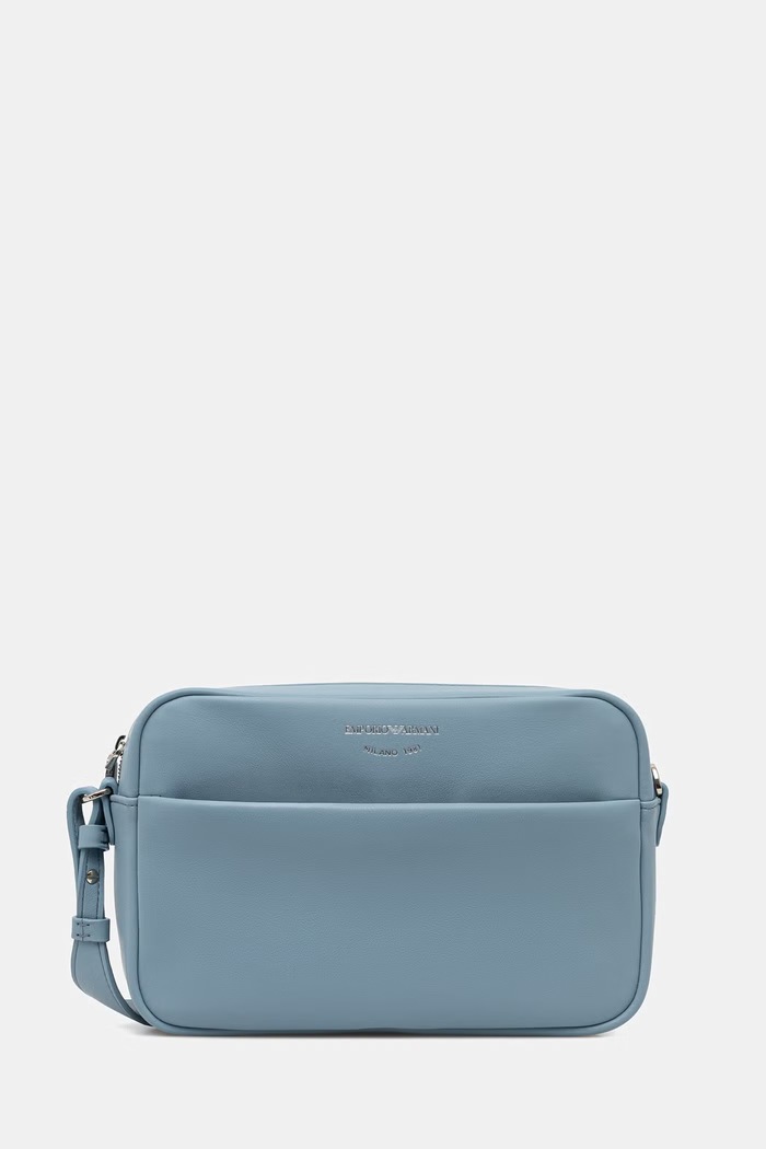 Emporio Armani crossbody torbica ženska usnjena modra EW003032.AF19229