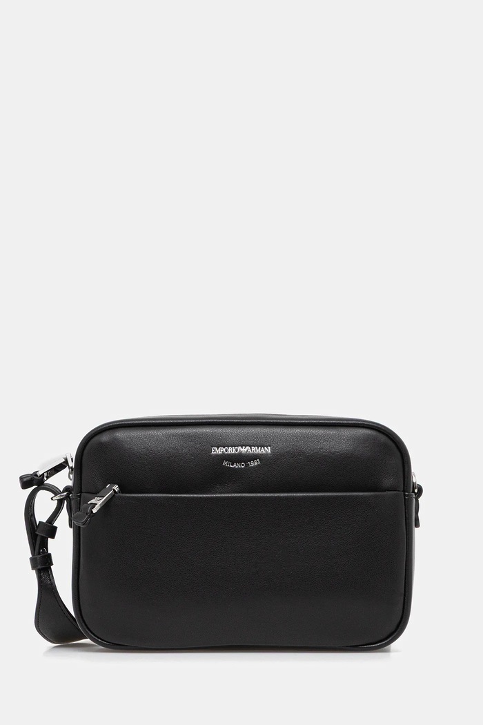 Emporio Armani crossbody torbica ženska usnjena Ne ustreza A4 črna EW003032.AF19229