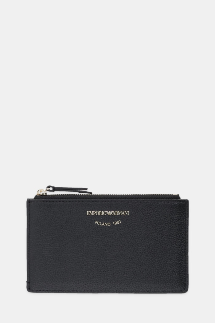 Kožená peňaženka Emporio Armani usňová koža čierna EW003035.AF19568