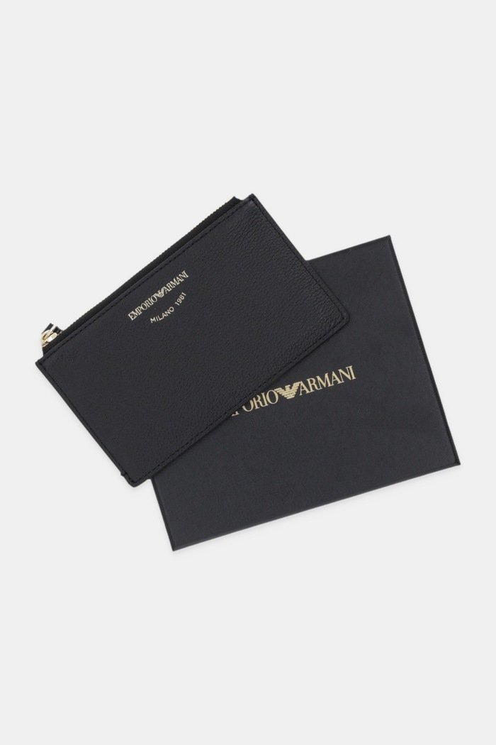Kožená peňaženka Emporio Armani čierna EW003035.AF19568